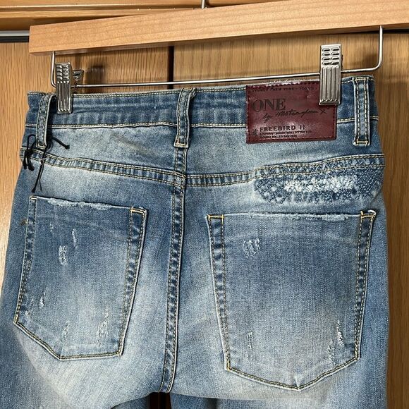 One Teaspoon Freebird II Distressed Skinny Jeans Sz 26 - Picture 6 of 10